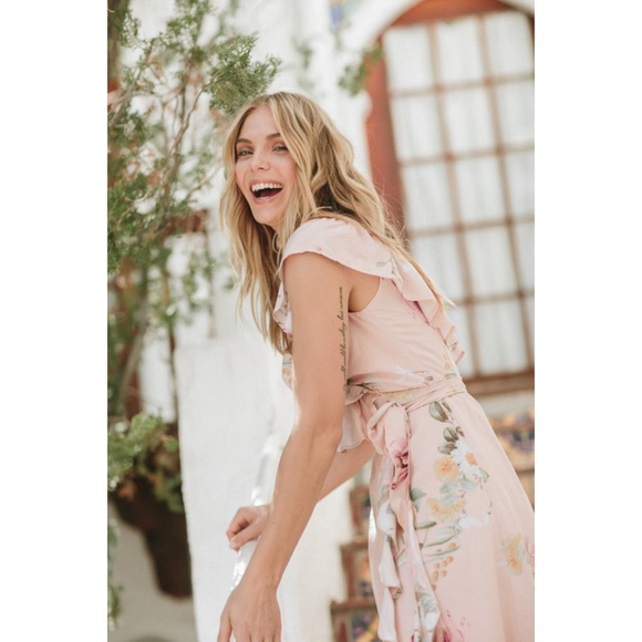 Anthropologie BHLDN Plum Pretty Sugar Blair Wrap Dress - Picture 4 of 10